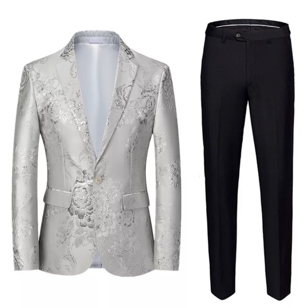 Men's Jacquard Suit British Style Men 2023